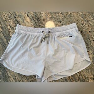 Vuori Light Gray Halo Performance Shorts